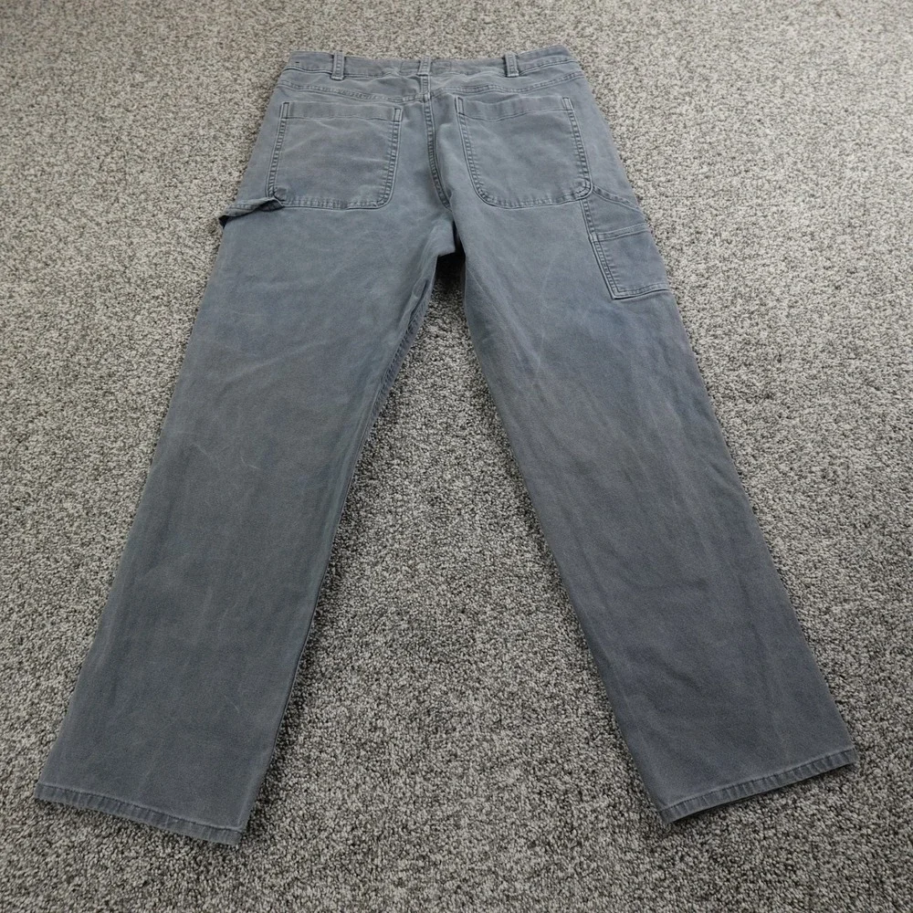 VTG Abercrombie Fitch Jeans Mens 30X32 Blue Gray Carpenter Pants Grunge 90Ss Y2K